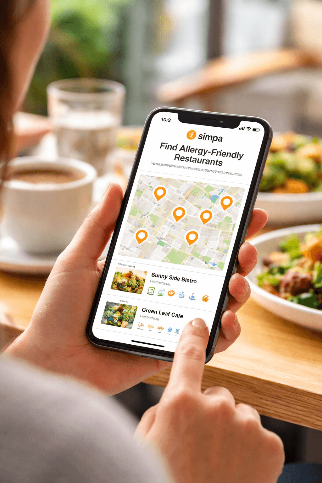 People dining together in a relaxed, allergy-aware restaurant setting